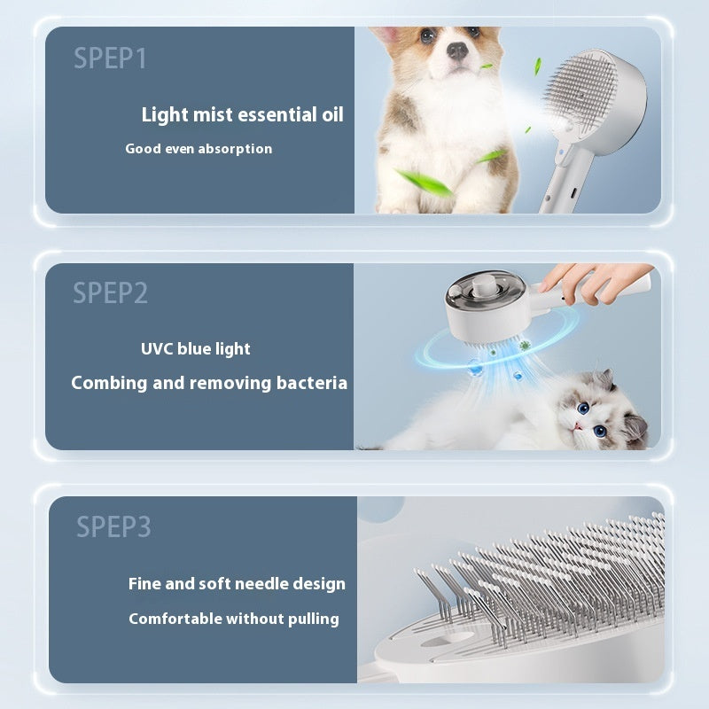 Self-Cleaning Animal Hair Remover Brush