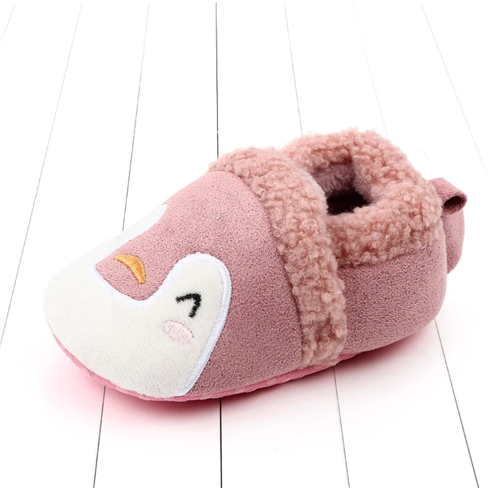Baby Shoes Adorable Infant Slippers Toddler Baby Boy Girl Knit Crib Shoes Cute Cartoon Anti-Slip Prewalker Baby Slippers