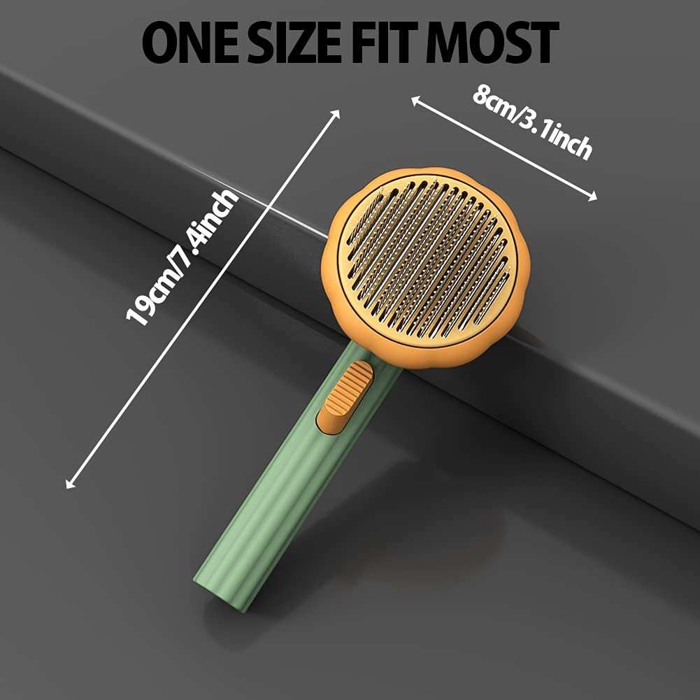 Pet Pumpkin Brush | Self-Cleaning Slicker Tool