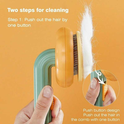 Pet Pumpkin Brush | Self-Cleaning Slicker Tool