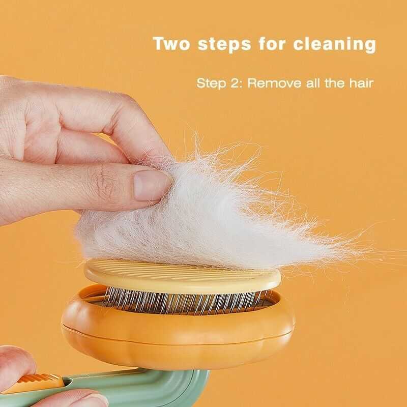 Pet Pumpkin Brush | Self-Cleaning Slicker Tool