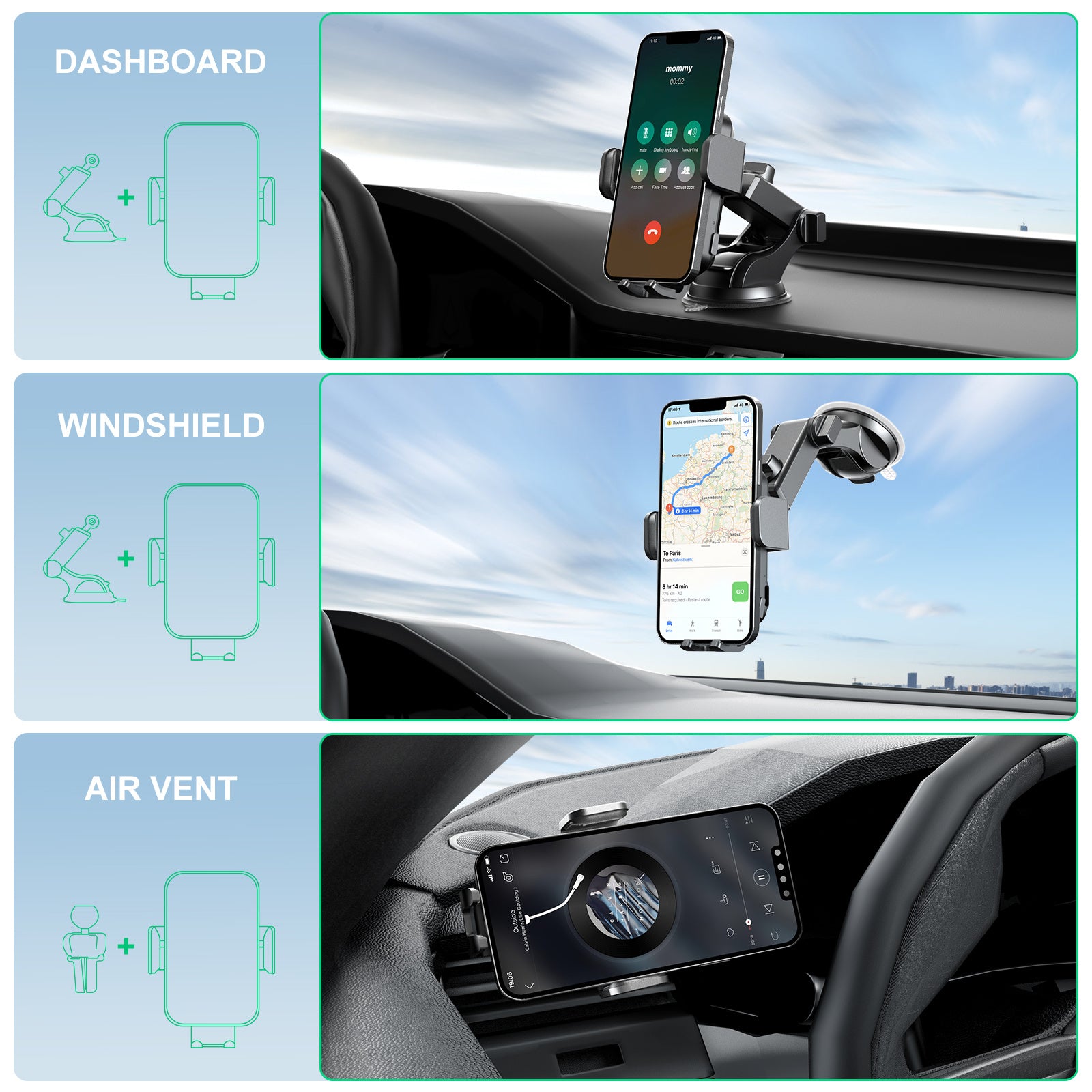 15W Wireless Car Charger | Auto Clamping Mount