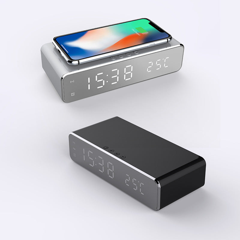 LED Alarm Clock with Wireless Charger