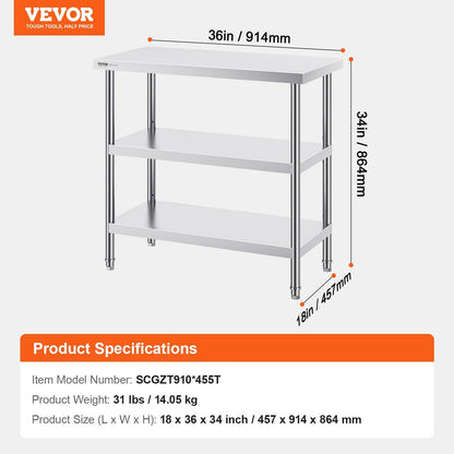 Stainless Steel Food Prep Table
