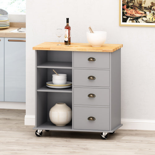 Kitchen Trolley with 2 Drawers and 1 Cabinet Door
