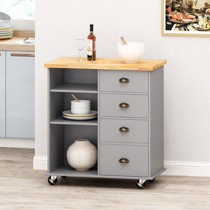 Kitchen Trolley with 2 Drawers and 1 Cabinet Door