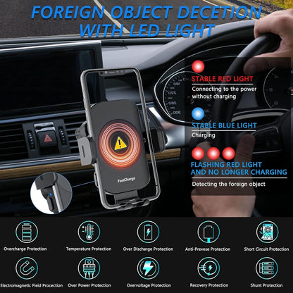15W Wireless Car Charger | Auto Clamping Mount