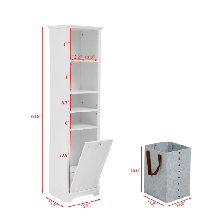 64 Inch Bathroom Storage Cabinet