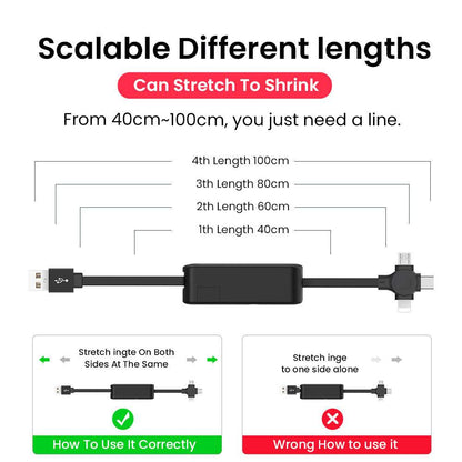  Retractable USB Cable