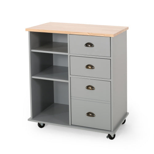 Kitchen Trolley with 2 Drawers and 1 Cabinet Door