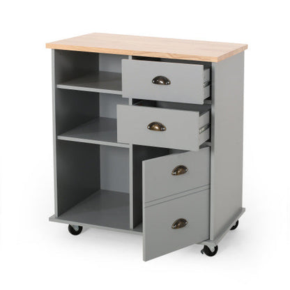 Kitchen Trolley with 2 Drawers and 1 Cabinet Door