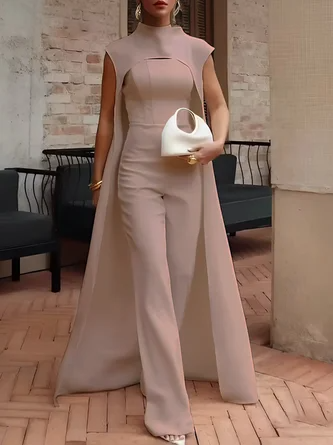 Elegant Tailored Jumpsuit &amp; Cape Set – Wedding &amp; Formal Occasion Outfit