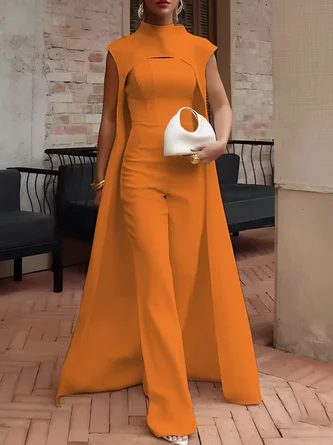 Elegant Tailored Jumpsuit &amp; Cape Set – Wedding &amp; Formal Occasion Outfit